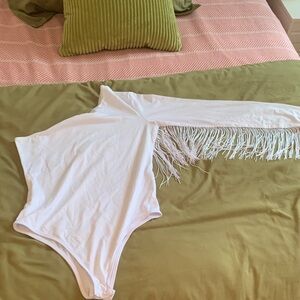 Chic White Fringe Chemise